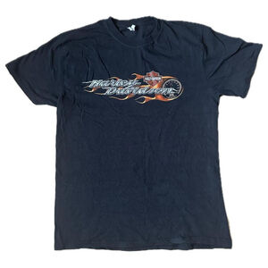 Harley-Davidson Flame Logo Tee – Black Vintage Fit